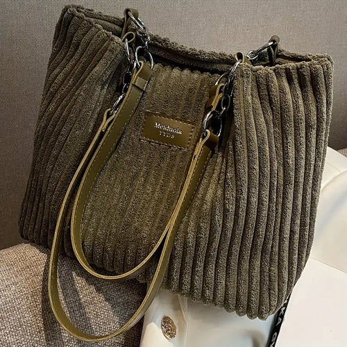 Clémence Côtelé Velours Sac - Élégance - Mode