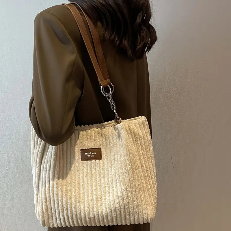Clémence Côtelé Velours Sac - Élégance - Mode