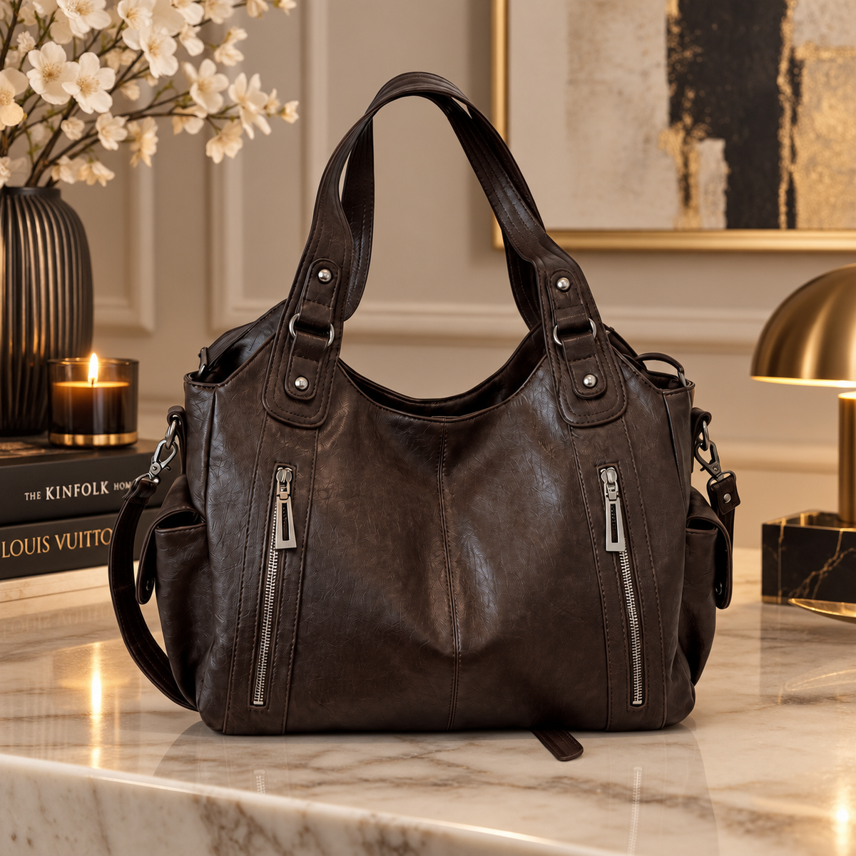 Sac besace oversize multi-poches