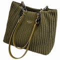 Clémence — Sac côtelé en velours