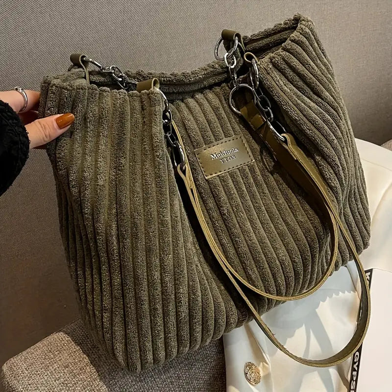 Clémence Côtelé Velours Sac - Élégance - Mode