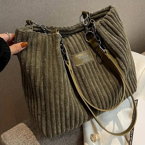 Clémence Côtelé Velours Sac - Élégance - Mode