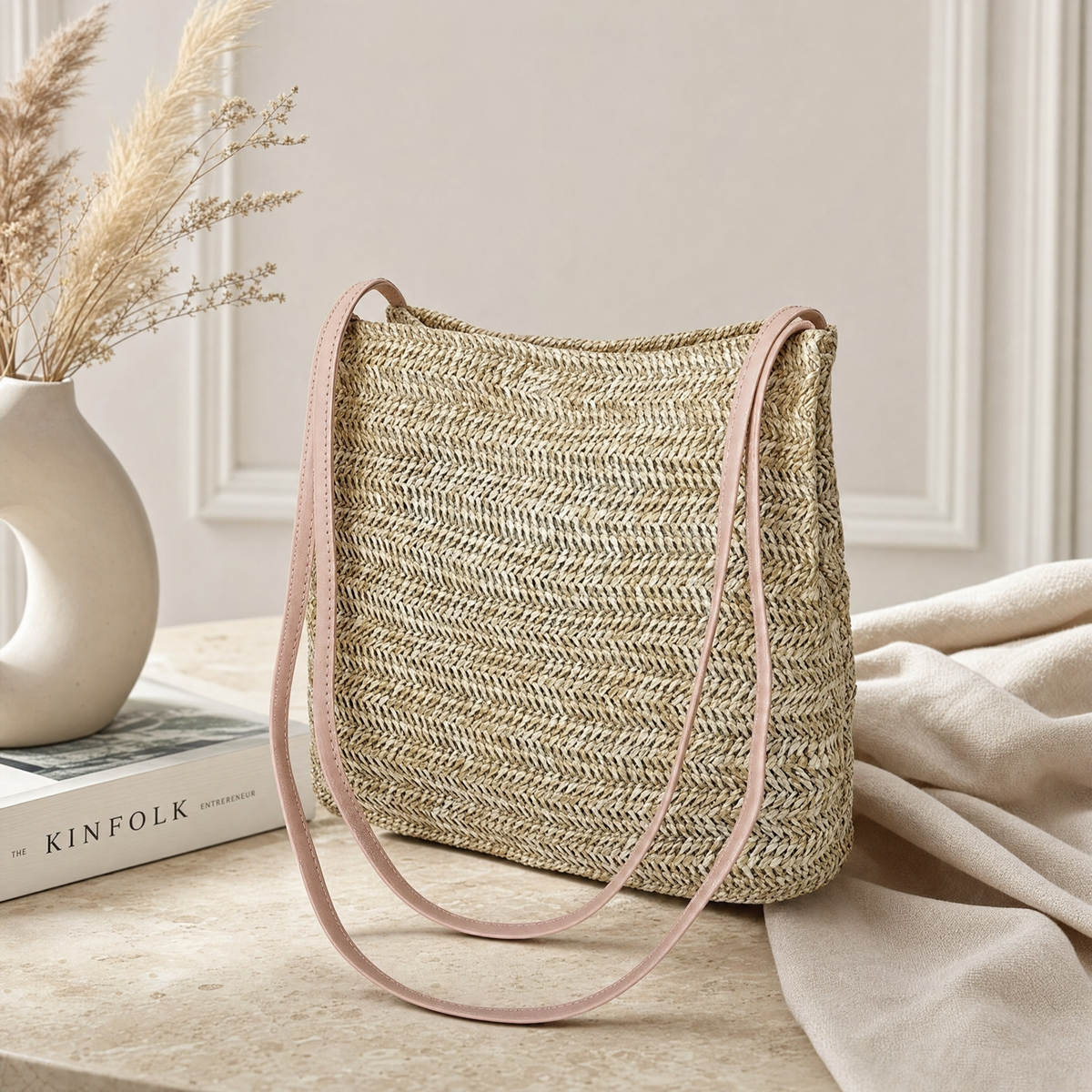 Harriet — Sac en paille tressée