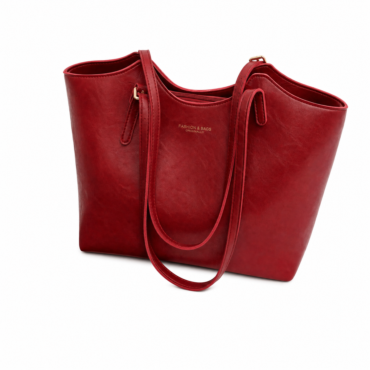 Sac À Main En Cuir Rouge Avec Pendentif Peluche Lapin